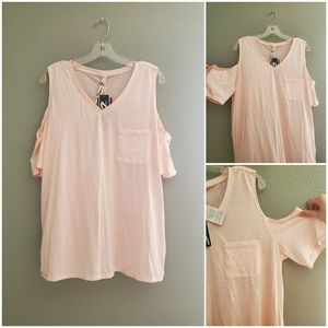 Cold- Shoulder Sheer Top